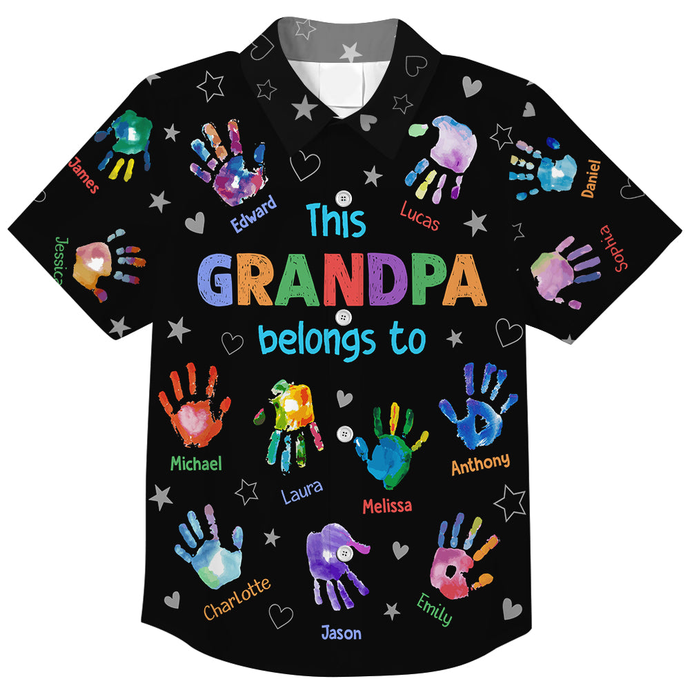 Personalized Gift For Grandpa This Grandpa Belongs To Hawaiian Shirt 33306 Primary Mockup