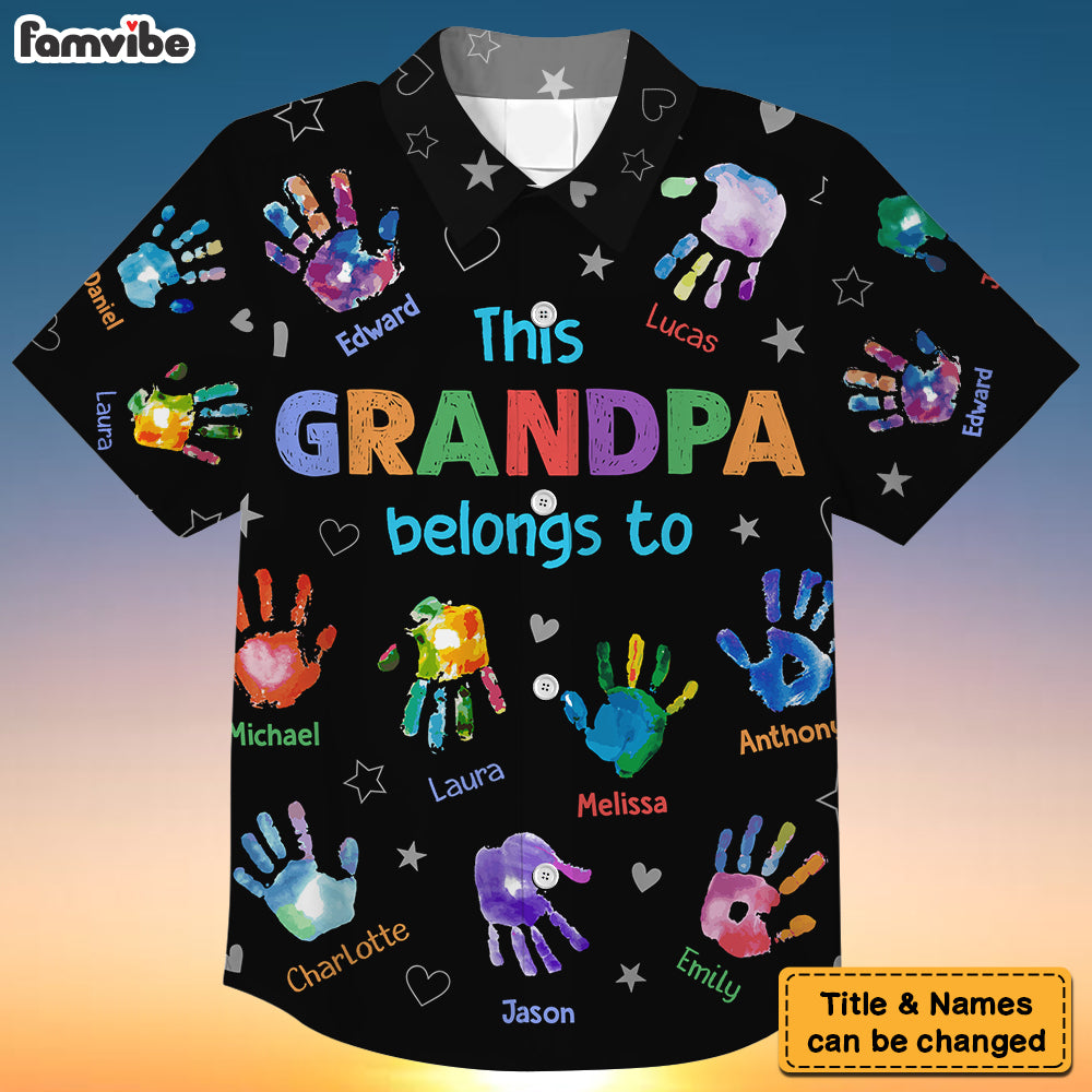 Personalized Gift For Grandpa This Grandpa Belongs To Hawaiian Shirt 33306 Primary Mockup