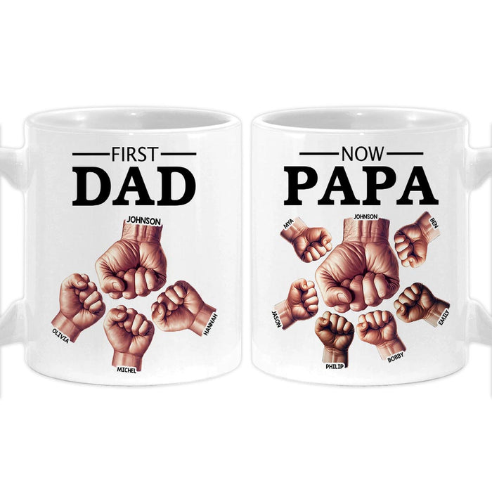 Personalized Gift For First Dad Now Grandpa Mug 33313 1