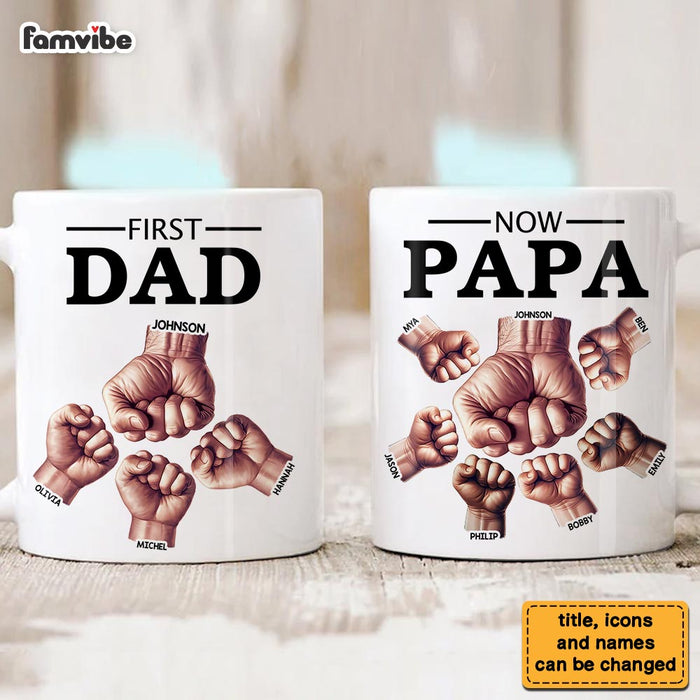 Personalized Gift For First Dad Now Grandpa Mug 33313 1