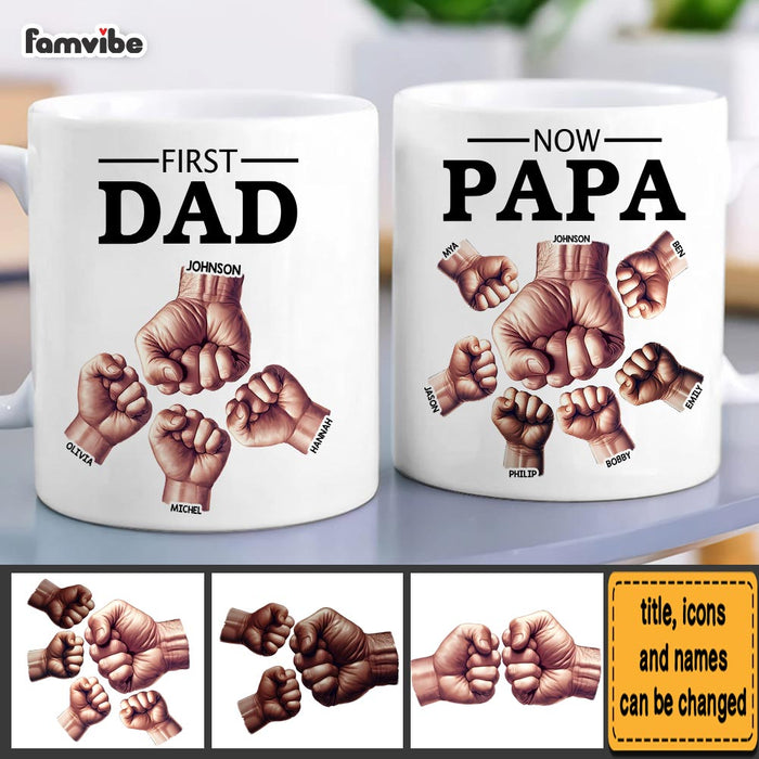 Personalized Gift For First Dad Now Grandpa Mug 33313 1