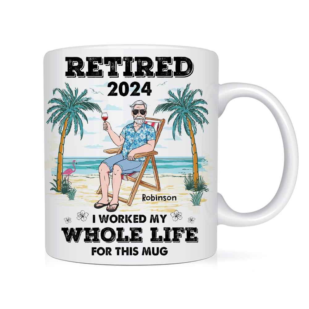 Personalized Gift For Dad Grandpa Retired Mug 33318 Primary Mockup