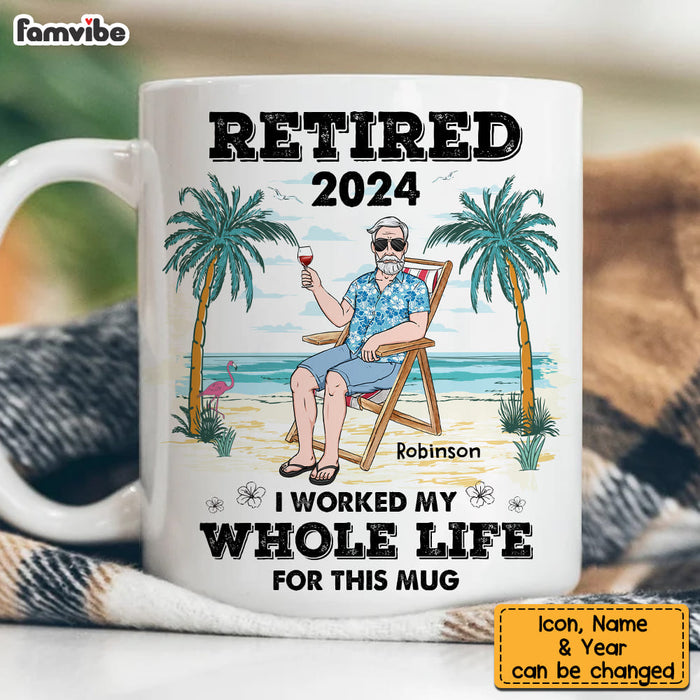 Personalized Gift For Dad Grandpa Retired Mug 33318 1