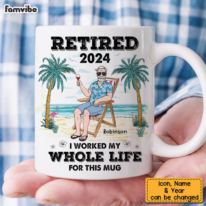 Personalized Gift For Dad Grandpa Retired Mug 33318 1