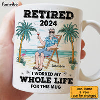 Personalized Gift For Dad Grandpa Retired Mug 33318 thumb 1