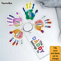 Personalized Gift For Dad This Daddy Belongs Acrylic Custom Keychain 33319 thumb 1