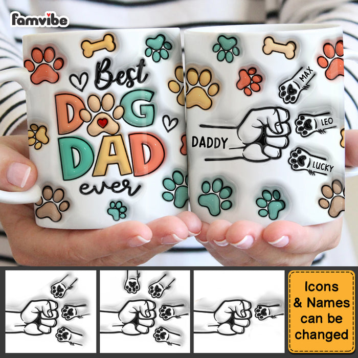 Personalized Gift For Dog Dad 3D Inflated Mug 33322 1