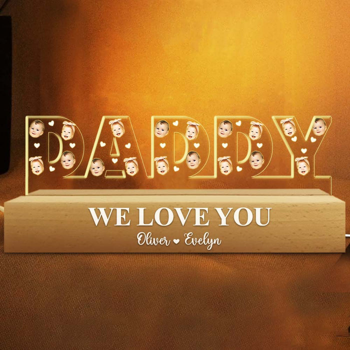 Personalized Daddy We Love You Acrylic Name Night Light 33323 1