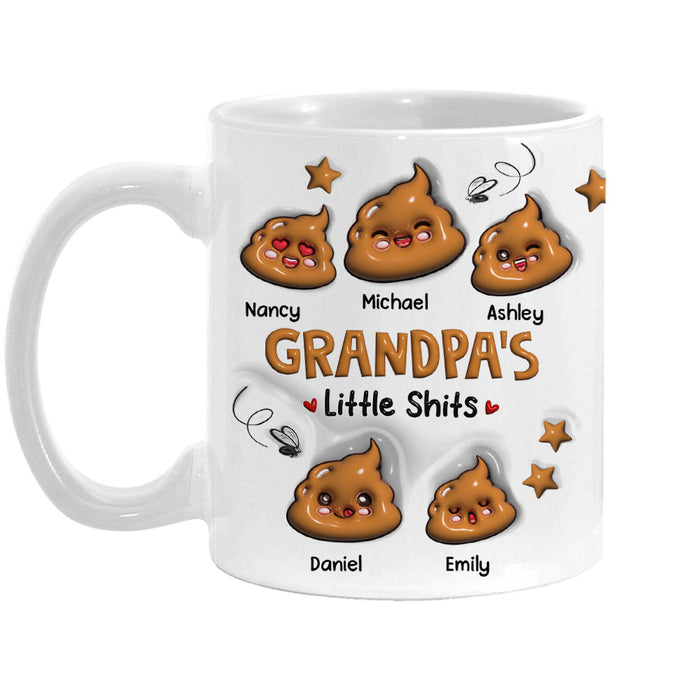 Personalized Gift For Grandpa's Little Sh*t 3D Inflated Print Mug 33328 1