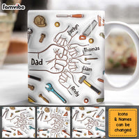 Personalized Gift For Dad Grandpa Fist Bump 3D Inflated Mug 33330 thumb 1