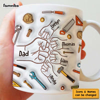 Personalized Gift For Dad Grandpa Fist Bump 3D Inflated Mug 33330 thumb 1