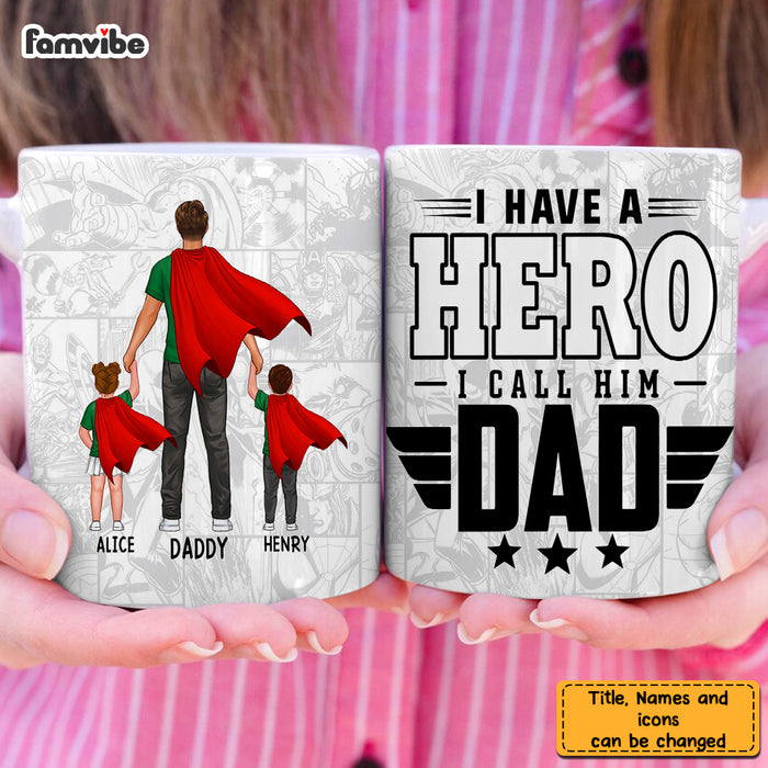 Personalized Gifts For Dad Hero Dad Mug 33337 1
