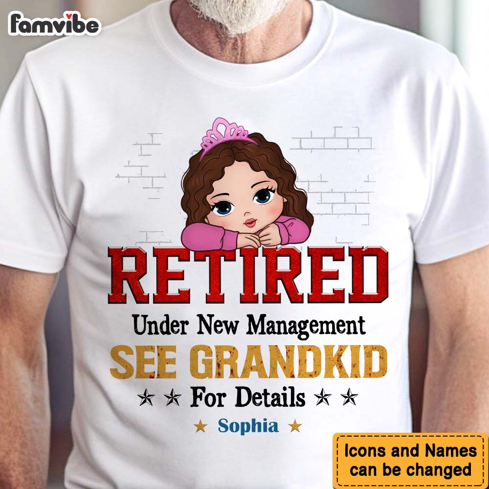 Personalized Gift For Grandpa Retired Under New Management Shirt Hoodie Sweatshirt 33338 Primary Mockup