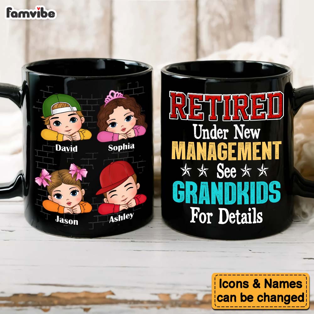 Personalized Gift For Grandpa Retired Under New Management Mug 33341 Primary Mockup