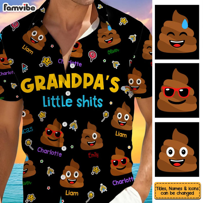 Personalized Funny Gift For Dad Grandpa Little Sh*t Hawaiian Shirt 33342 1