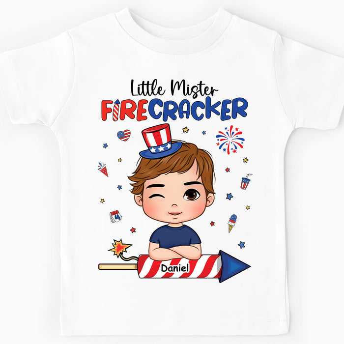 Personalized Gift For Grandson Little Fire Cracker Kid T Shirt - Kid Hoodie - Kid Sweatshirt 33346 1