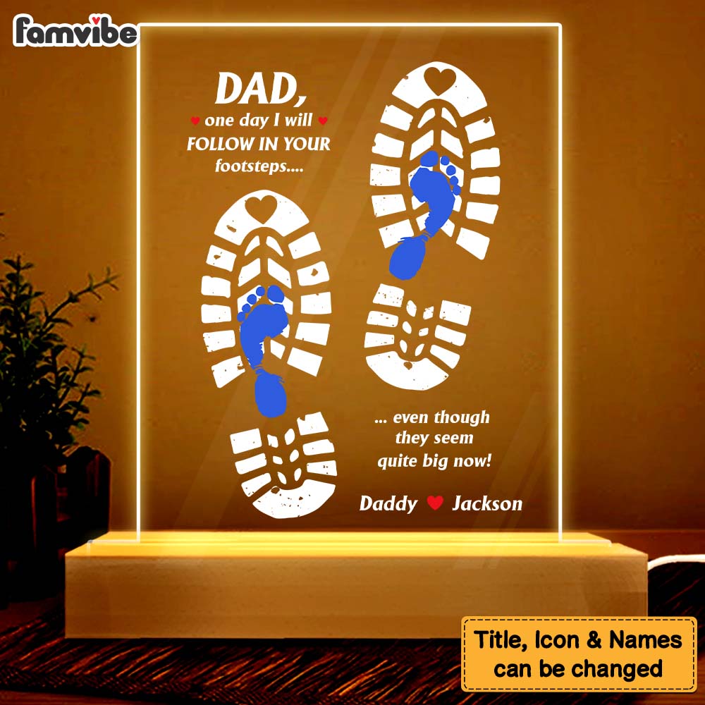 Personalized Gift For Dad For Father Plaque LED Lamp Night Light33361 Primary Mockup