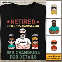 Personalized Gif For Grandpa Retired Under New Management Shirt - Hoodie - Sweatshirt 33372 thumb 1