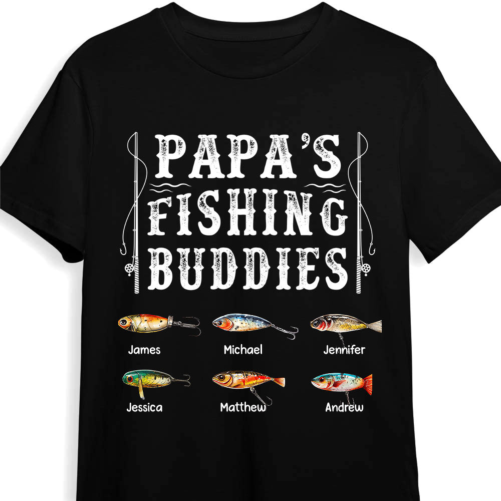Personalized Gif For Grandpa Fishing Buddies Shirt Hoodie Sweatshirt 33374 Primary Mockup