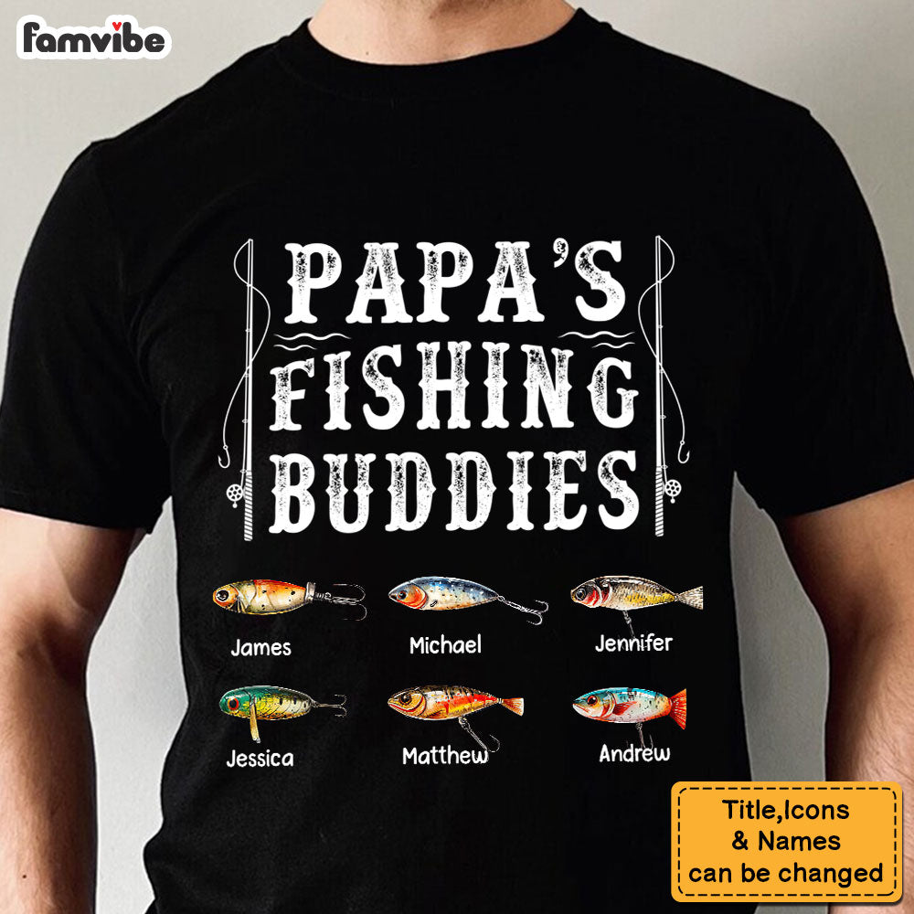 Personalized Gif For Grandpa Fishing Buddies Shirt Hoodie Sweatshirt 33374 Primary Mockup