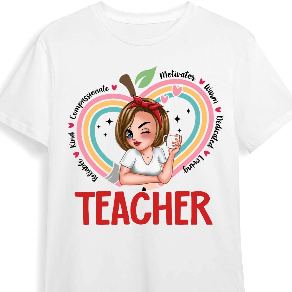 Personalized Gift For Teacher Loving Dedicated Shirt Hoodie Sweatshirt 33375 Primary Mockup