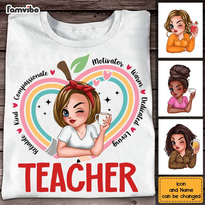 Personalized Gift For Teacher Loving Dedicated Shirt - Hoodie - Sweatshirt 33375 1