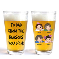 Personalized Gift For Dad From Reasons You Drink Beer Glass 33380 thumb 1
