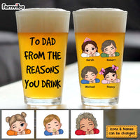 Personalized Gift For Dad From Reasons You Drink Beer Glass 33380 thumb 1