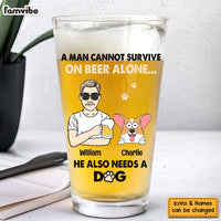 Personalized Gift For Dog Dad Beer Glass 33383 thumb 1