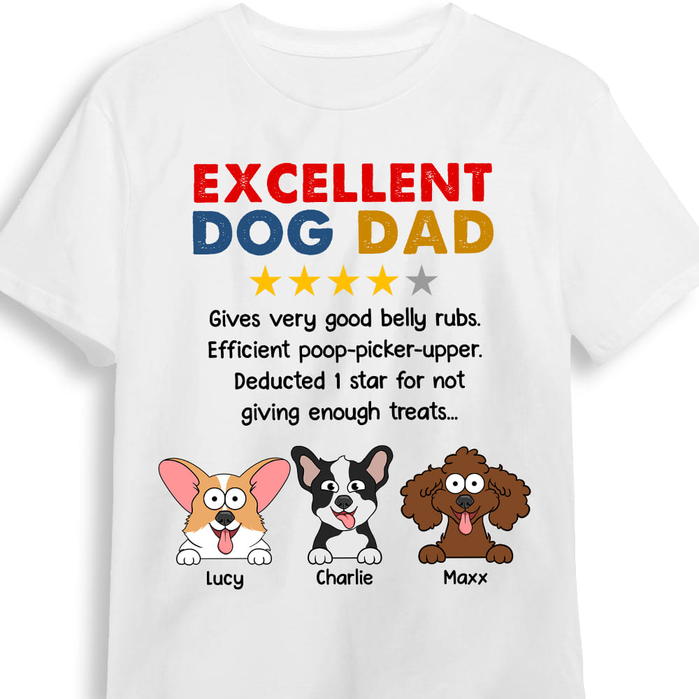 Personalized For Dad Excellent Dog Dad Dog Mom Shirt Hoodie Sweatshirt 33386 Primary Mockup