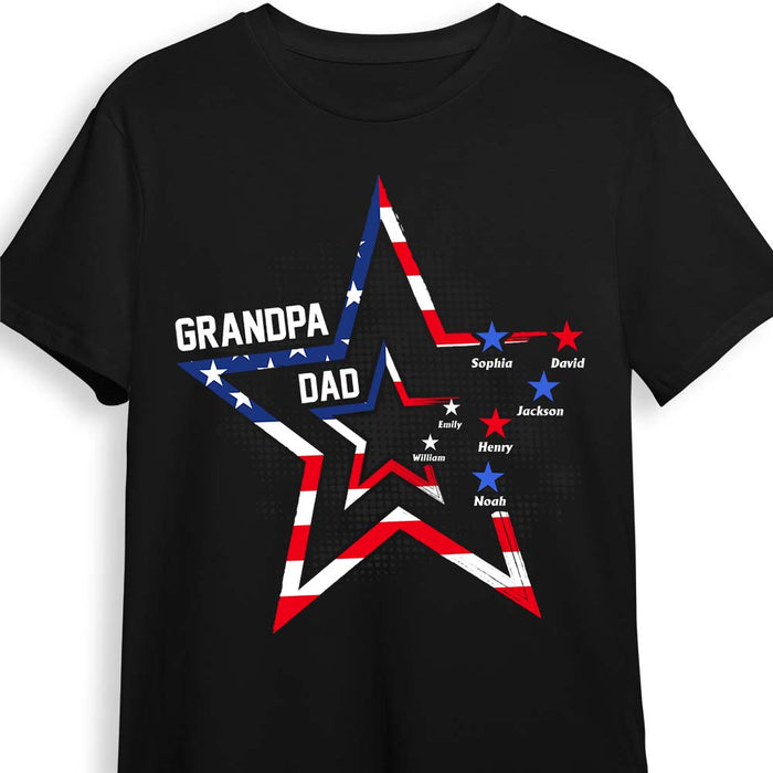 Personalized For Grandpa Stars Stripes And Dad Grandpa Black Shirt - Hoodie - Sweatshirt 33392 1