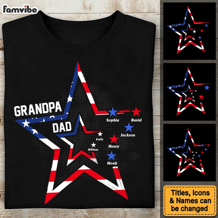 Personalized For Grandpa Stars Stripes And Dad Grandpa Black Shirt - Hoodie - Sweatshirt 33392 1