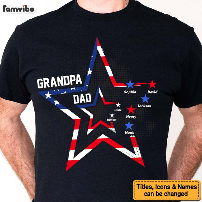Personalized For Grandpa Stars Stripes And Dad Grandpa Black Shirt - Hoodie - Sweatshirt 33392 1