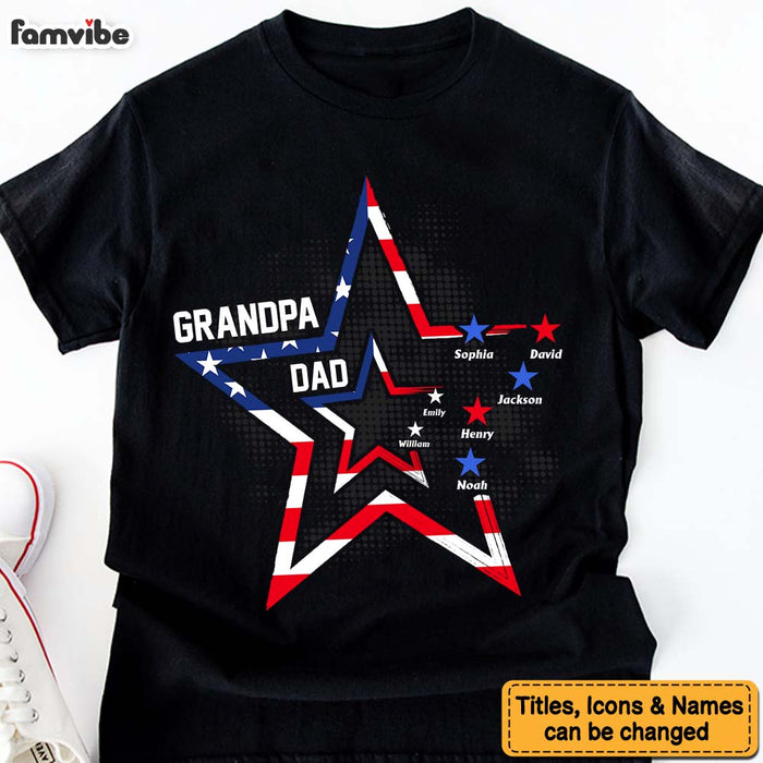 Personalized For Grandpa Stars Stripes And Dad Grandpa Black Shirt - Hoodie - Sweatshirt 33392 1
