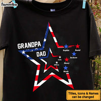Personalized For Grandpa Stars Stripes And Dad Grandpa Black Shirt - Hoodie - Sweatshirt 33392 thumb 1