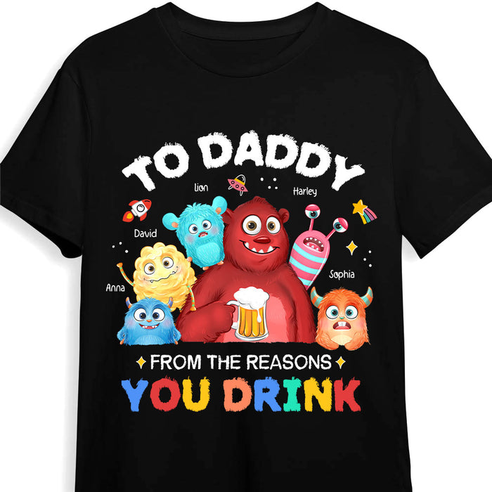 Personalized Gift For Dad To Daddy From The Reasons You Drink Shirt - Hoodie - Sweatshirt 33396 1