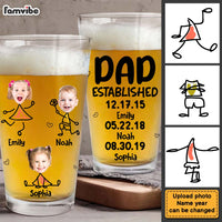 Personalized Dad Established Beer Glass 33398 thumb 1