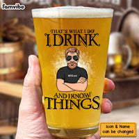 Personalized Gift For Dad Papa Drink Beer Beer Glass 33400 thumb 1