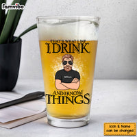 Personalized Gift For Dad Papa Drink Beer Beer Glass 33400 thumb 1