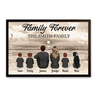 Personalized Family Retro Vintage Beach Landscape Poster 33403 thumb 1