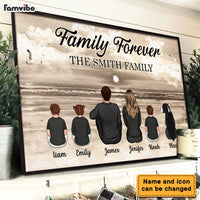 Personalized Family Retro Vintage Beach Landscape Poster 33403 thumb 1
