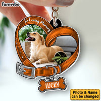 Personalized Heart Shaped Dog Collar Memorial Acrylic Keychain 33404 thumb 1