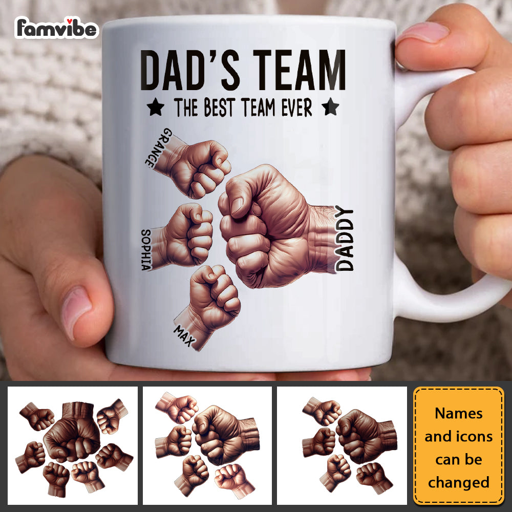 Personalized Gift For Dad Dad's Team Ever Mug 33406 Primary Mockup