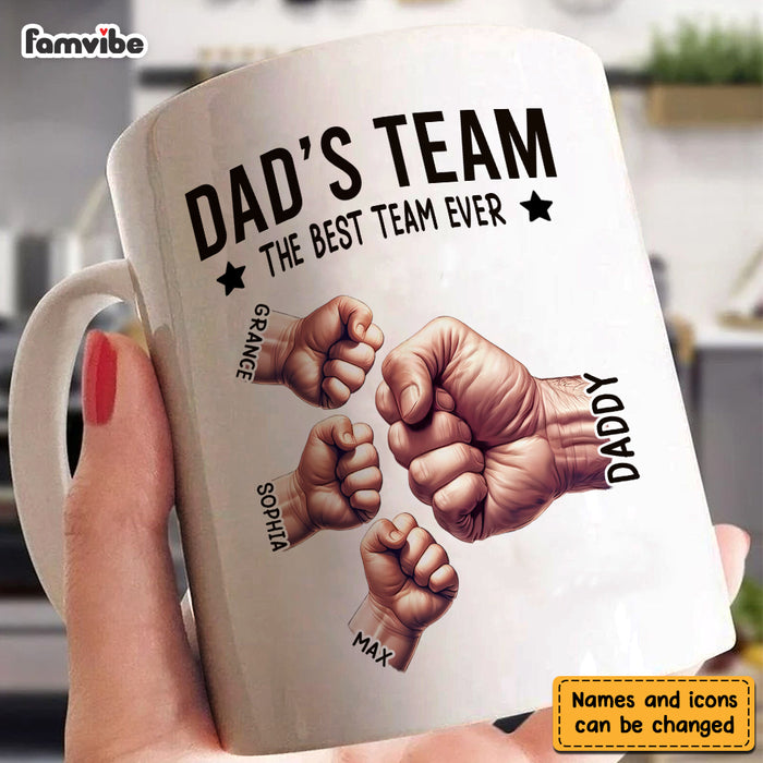 Personalized Gift For Dad Dad's Team Ever Mug 33406 1