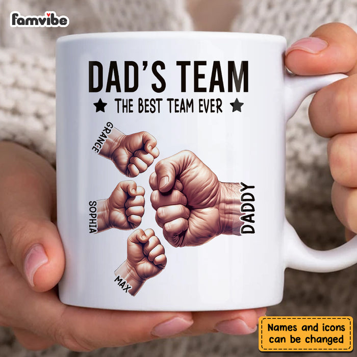 Personalized Gift For Dad Dad's Team Ever Mug 33406 1