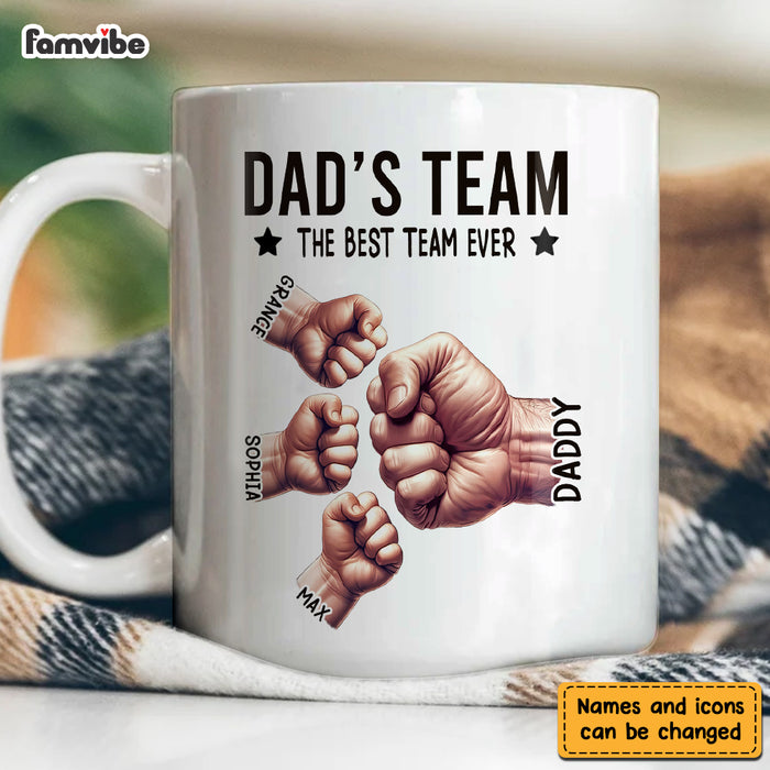 Personalized Gift For Dad Dad's Team Ever Mug 33406 1