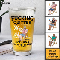 Personalized For Dad Oops I Mean Happy Retirement Beer Glass 33408 thumb 1