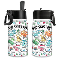 Personalized Gift for Grandson  3D Effect Inflated Kids Water Bottle 33411 thumb 1