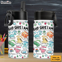 Personalized Gift for Grandson  3D Effect Inflated Kids Water Bottle 33411 thumb 1