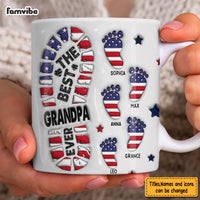 Personalized Gift For Dad Grandpa Footprints 3D Inflated Mug 33422 thumb 1